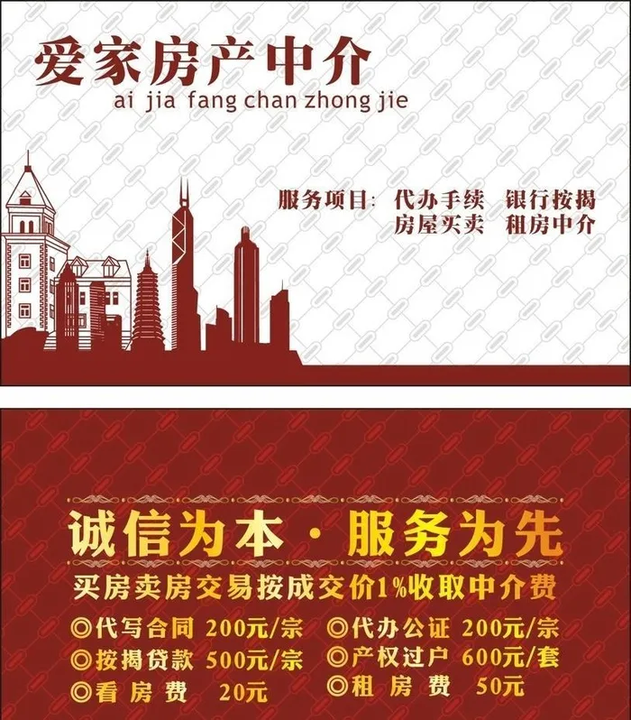 房产名片图片cdr矢量模版下载