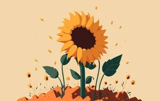 卡通向日葵图片