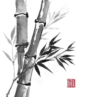 水墨竹子图片