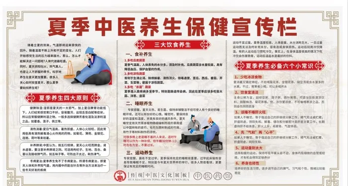 夏季中医养生宣传栏图片(4724x2658)psd模版下载