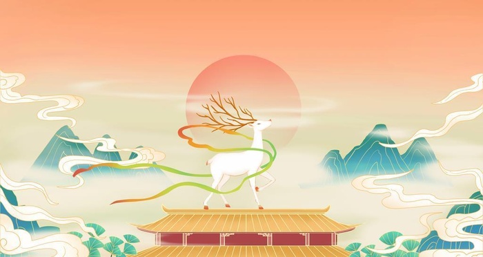 国潮插画图片