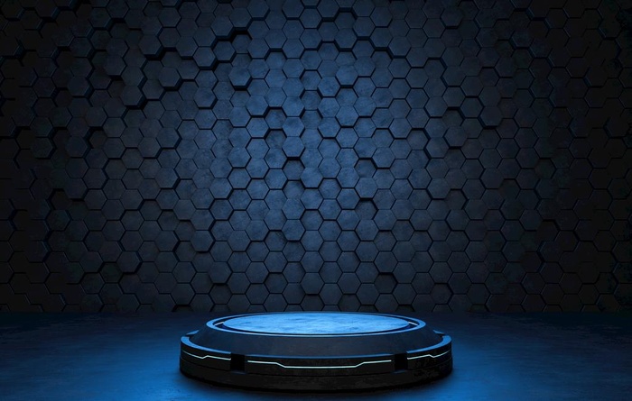 金属机械风展台背景图片