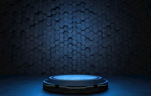 金属机械风展台背景图片