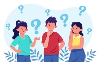 扁平化疑问人物矢量插画图片