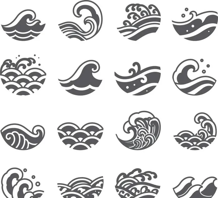 波浪水纹图片cdr矢量模版下载