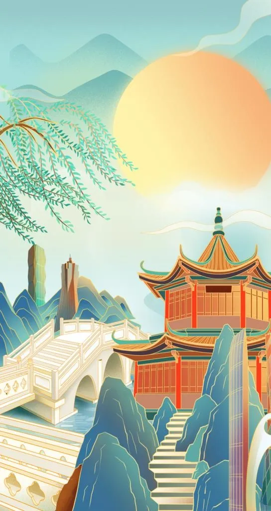 中秋插画图片(1242x2208)psd模版下载