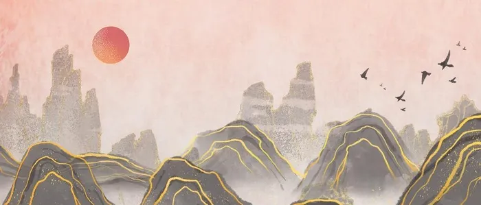 水墨插画图片