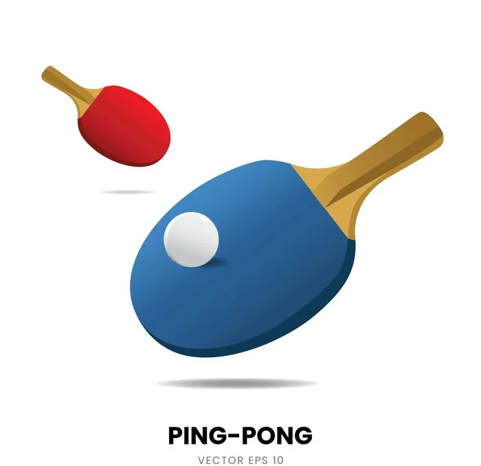 乒乓球插画图片ai矢量模版下载