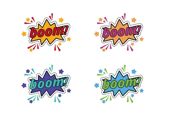 超市爆炸标贴BOOM图片