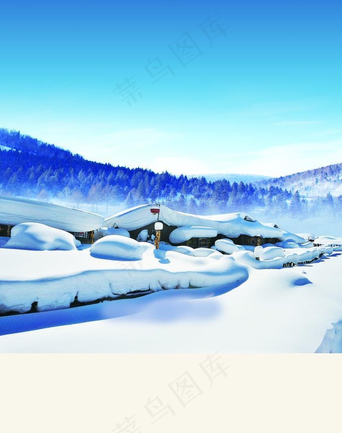 雪乡图片(2551x3437)psd模版下载