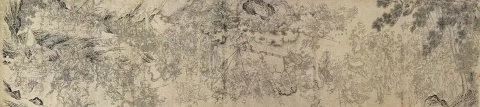 元代朱玉揭钵图卷纸本图片(15711x4000)
