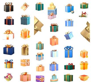 c4d装饰礼物礼盒png素材图片