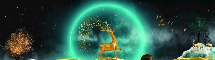 装饰画  沙发背景画 麋鹿图片