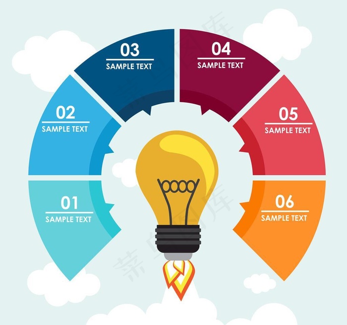 六个图表组合形式图片