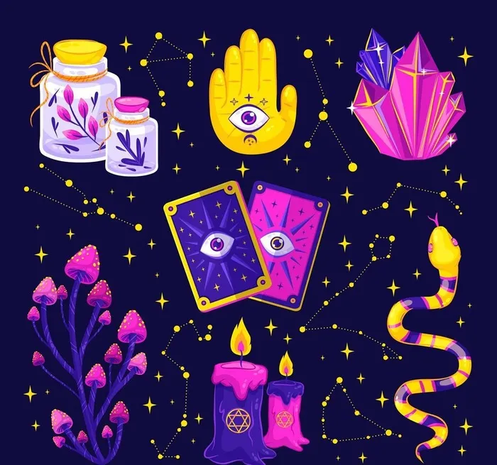 游乐场海报,占卜花纹,卡罗牌,魔法,