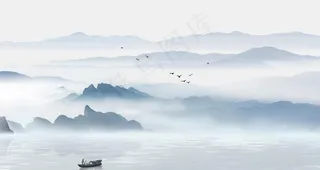 水墨画山水画图片