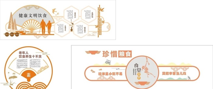 养老饮食文化墙图片