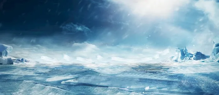 夏季冰川背景图片(1920x900)psd模版下载