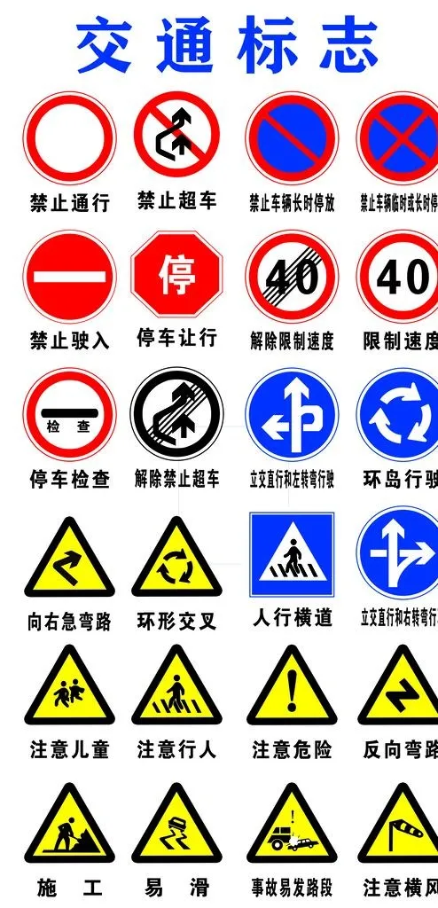 交通标志图片(5354x10394)psd模版下载