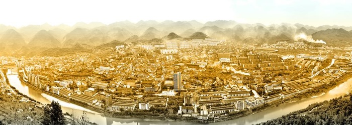 茅台镇,茅台全景图,茅台街景,赤水河,