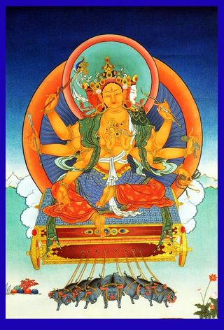 精美唐卡,光明佛母,唐卡,金刚,佛母,