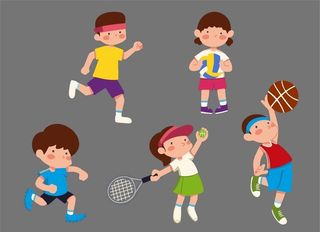 运动小朋友图片