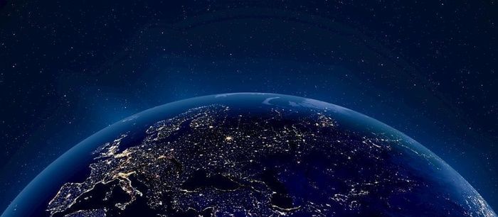 地球夜晚,地球黑夜,光害图,光害,地 - 菜鸟图库