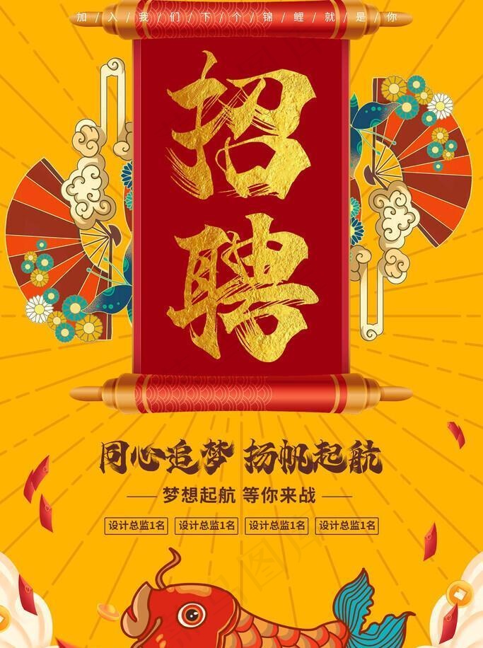 招聘海报图片(3543x5315)psd模版下载