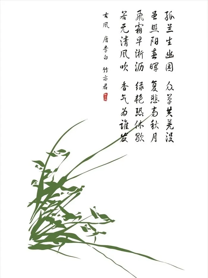 兰花图片cdr矢量模版下载