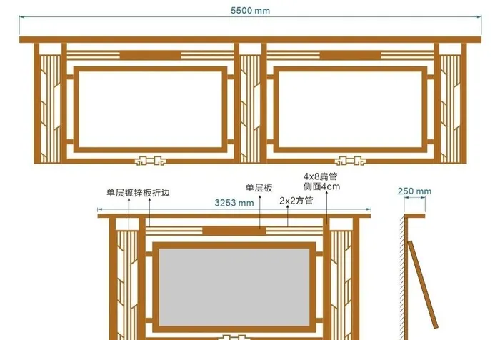 挂墙宣传栏 橱窗图片cdr矢量模版下载