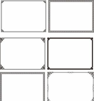 欧式边框简约花纹中式边框图片