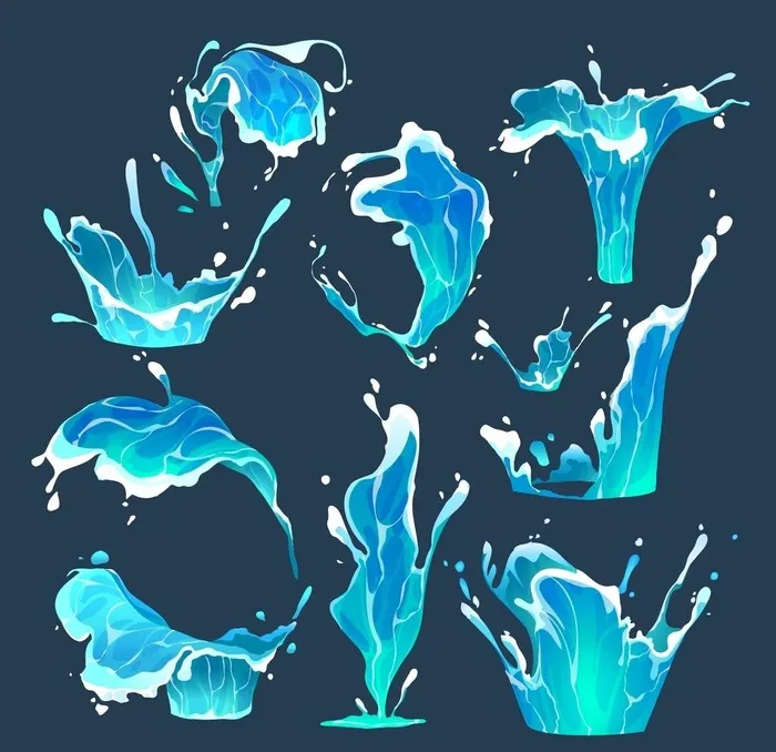 矢量水花图片