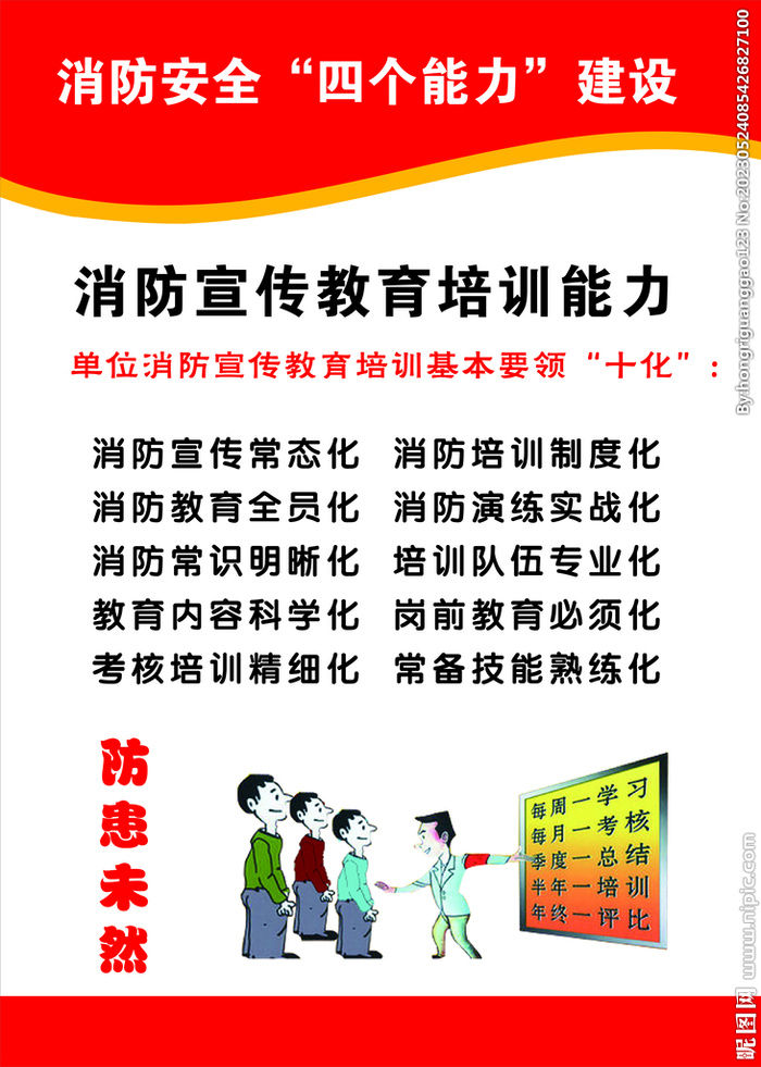 消防安全四个能力图片(5906x8268)psd模版下载
