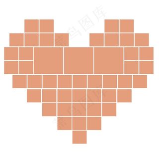 心形 照片墙 爱心墙 psd图片