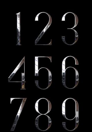 金属电镀数字图片