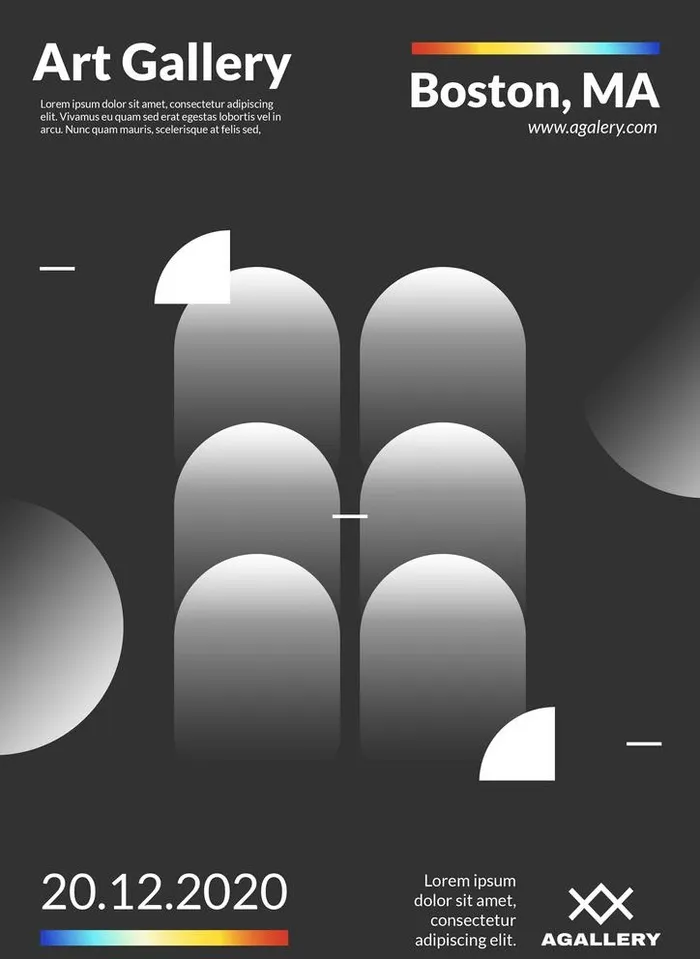 黑白创意海报图片(2480x3508)psd模版下载