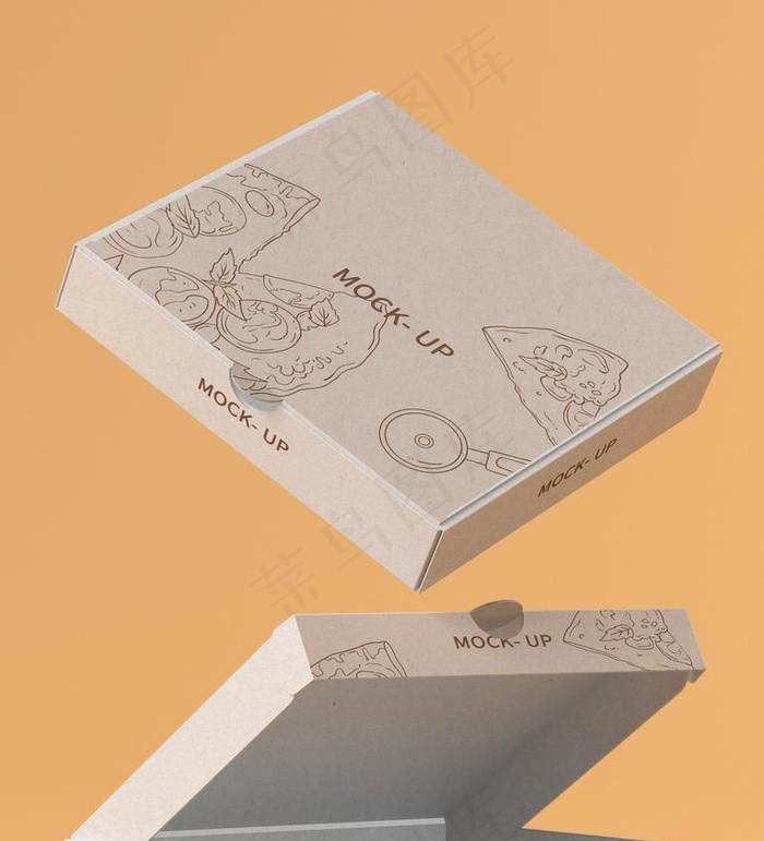 披萨盒样机图片