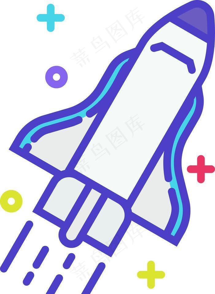 卡通航天火箭图片ai矢量模版下载