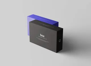 长方形纸盒包装设计样机图片