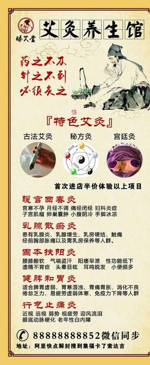 艾灸 展架图片
