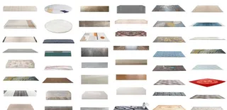 免抠毛绒地垫地毯png素材图片