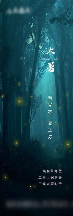 大暑节气海报图片