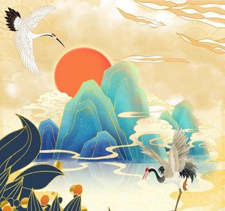 国潮海报元素图片