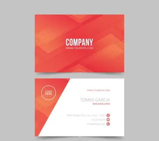 红色商务名片图片