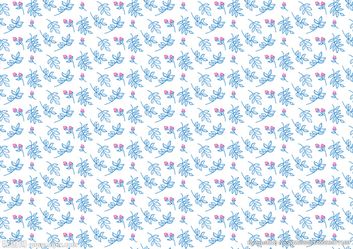 蓝色叶子循环图图片