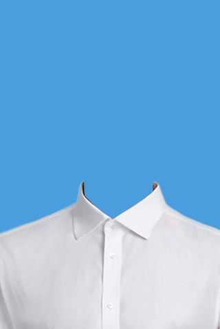 蓝底证件照男女衬衫背景图图片