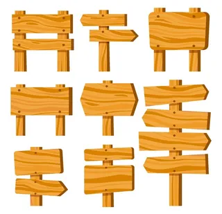 木指示牌图片