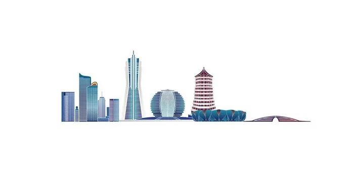 杭州 城市线稿图片ai矢量模版下载