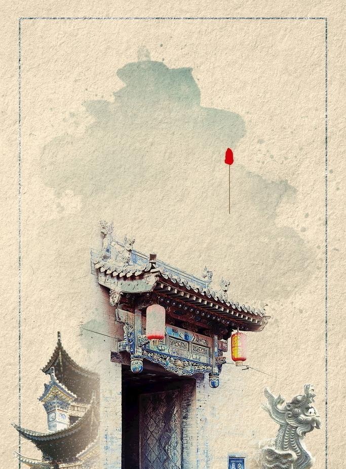 中国古典房屋图片(9071x5669)psd模版下载