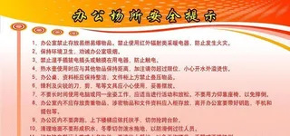 办公场所安全提示图片